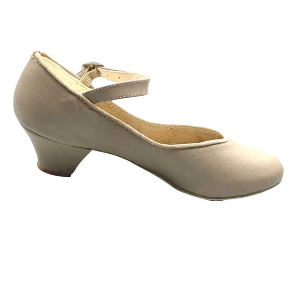 Girls So Danca Tan Leather Character Dance Shoes 2 FolkTheatre Performance